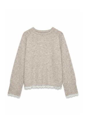 Vero Moda, KNITTED PULLOVER AWMAGALENE KNITTED PULLOVER - Pullover - pumice stone