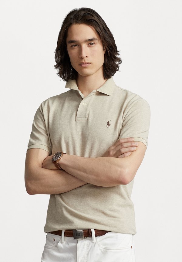 SLIM FIT MESH POLO SHIRT - Polo shirt - expedition dune heather