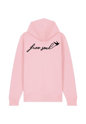 FREE SOUL BACK EMBROIDERY - Sweatjacke - pink