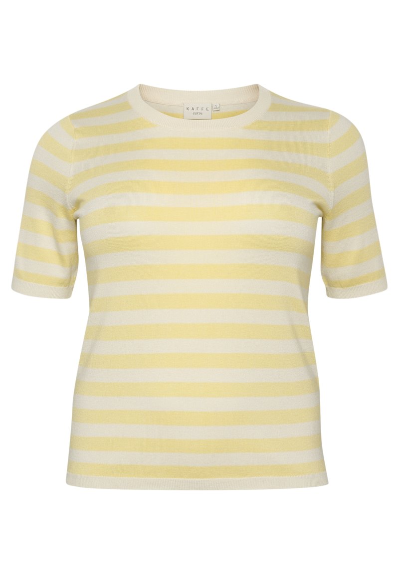 Kaffe Curve T-shirt print geel Kaffe Curve T-shirt print geel