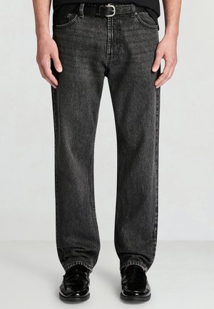 LUNGO TINTA UNITA - Jeans a sigaretta - nero denim