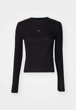 Calvin Klein Jeans LABEL - Top dugih rukava - black