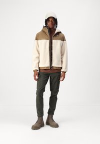 K-Way Giacca in pile - ecru/brown