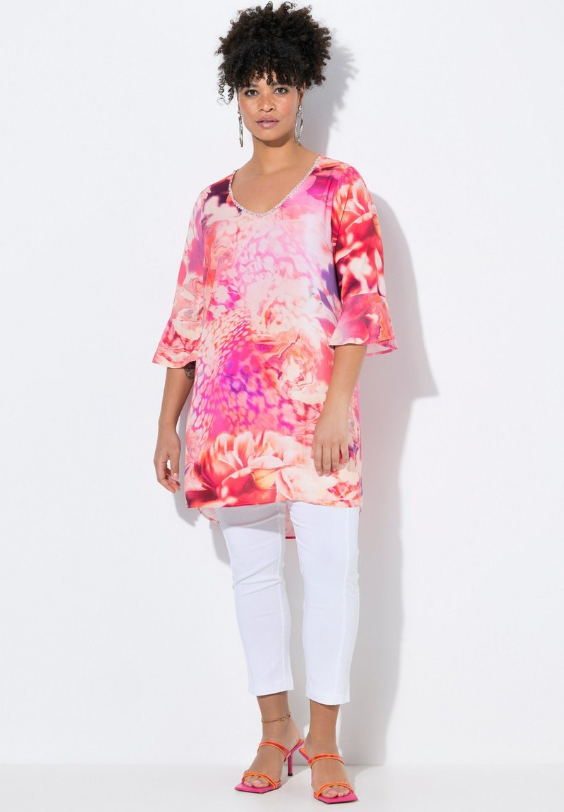 MIAMODA ALLOVER 3/4-ÄRMEL - Tuniek - hibiscus pink
