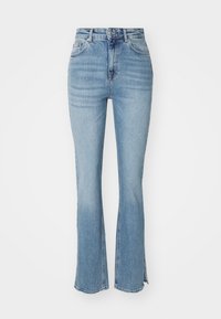 ONLBILLIE SLIT STRAIGHT - Prigludę džinsai - light medium blue denim