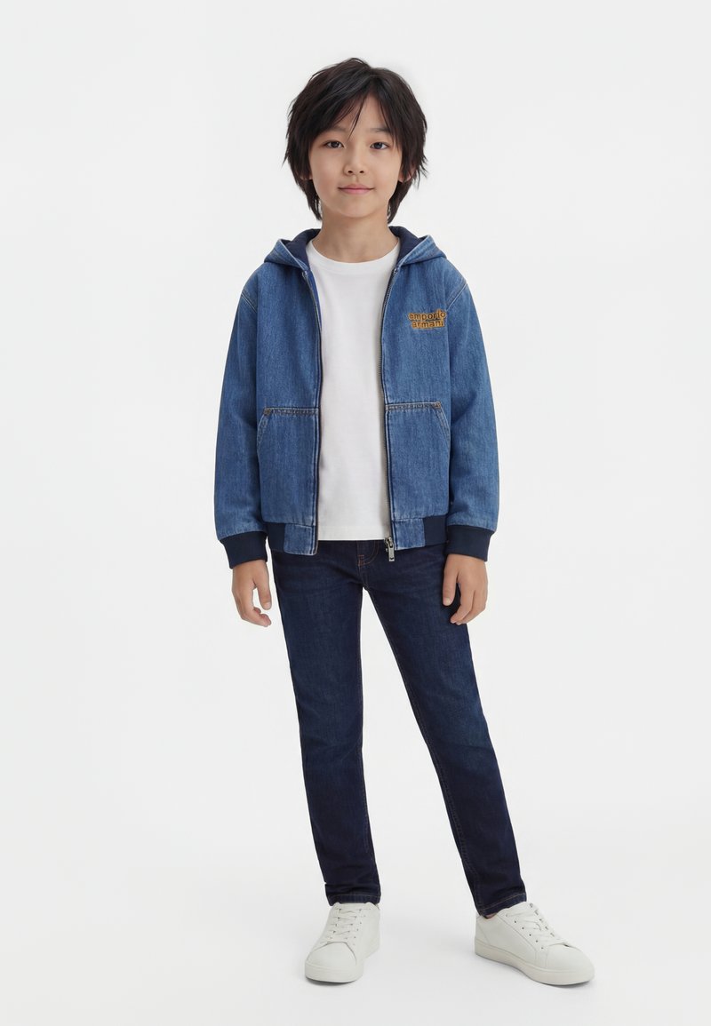 Emporio Armani UNISEX - Teksajakk - dark blue denim