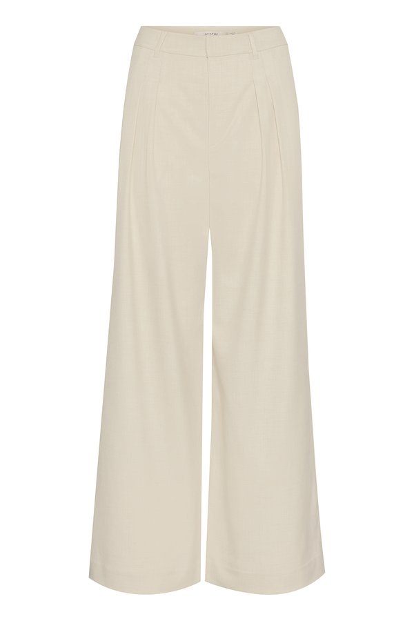 SEAVER  - Trousers - egret melange4