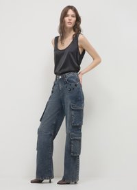 Calliope Jean flare - blu denim sabbiato