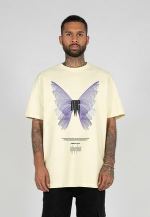 METAMORPHOSE V 6 X HEAVY TEE - Print T-shirt - softyellow