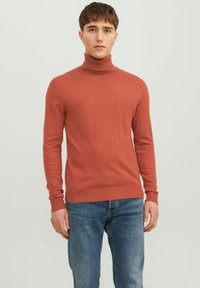 Jack & Jones JJEEMIL ROLL NECK - Maglione - cinnabar