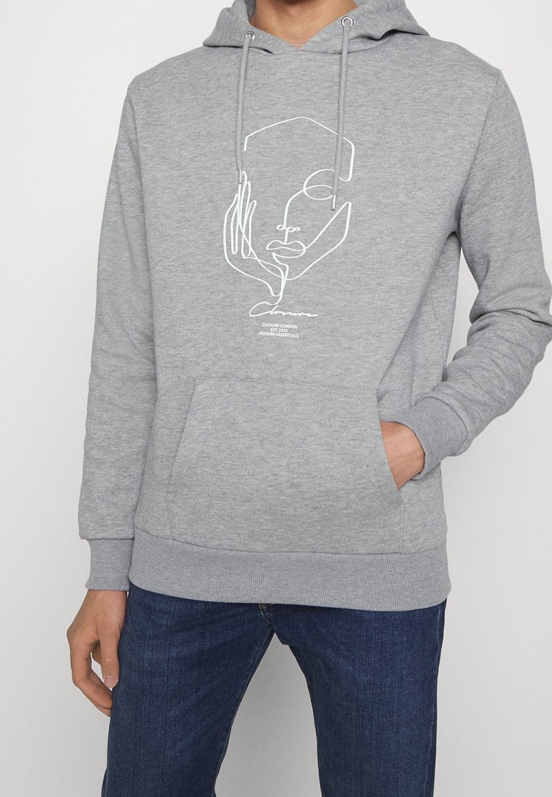 CLOSURE London Jersey con capucha - mottled grey