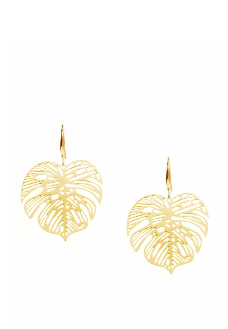 Gemshine MONSTERA TROPISCHES BLATT - Ohrringe - gold coloured/goldfarben -  Zalando.at
