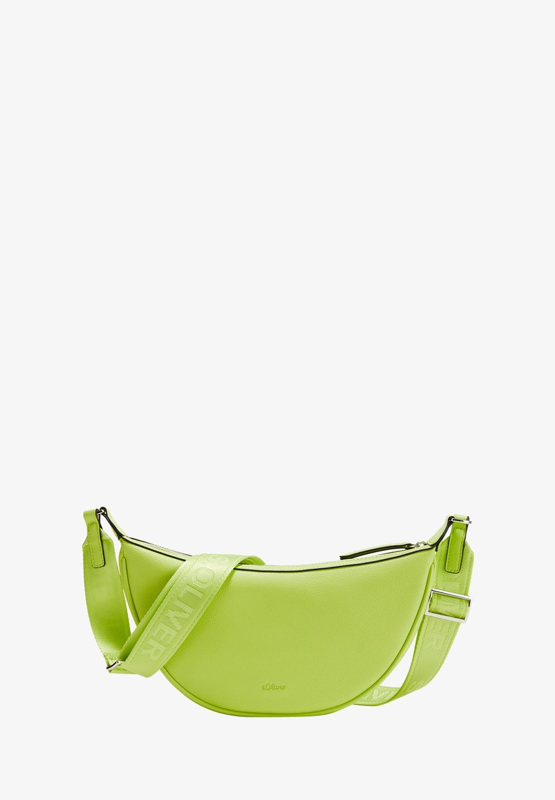 s.Oliver HOBO-MIT LOGO-SCHULTERGURT - Umhängetasche - limettengrün