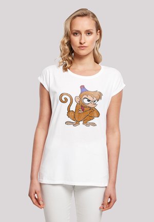 DISNEY ALADDIN CLASSIC ANGRY ABU AND DISNEY NECK  - T-shirt con stampa - white