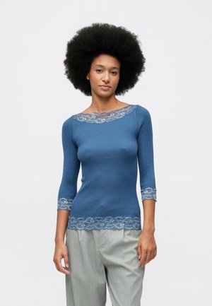 BEATHA BOAT NECK  - Majica z dolgimi rokavi - ensign blue