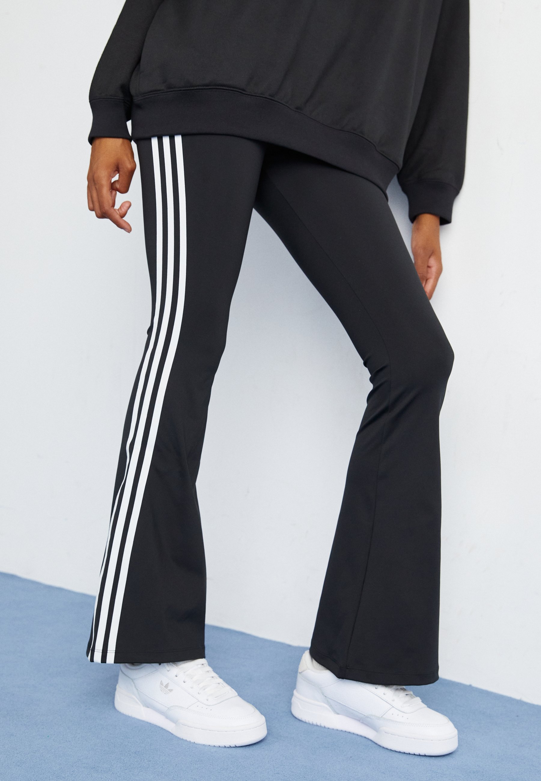 flared adidas tracksuit bottoms