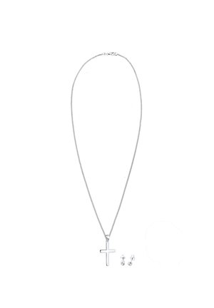 SPARKLING CROSS SET - MIT KRISTALLEN VON SWAROVSKI® - Halskæder - silver coloured