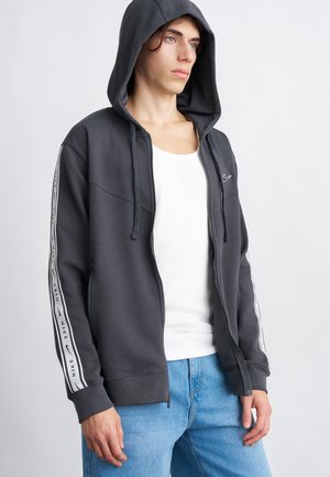 HOOD - Majica s kapuljačom i patentnim zatvaračem - smoke grey