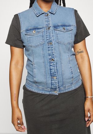Waistcoat - light-blue denim