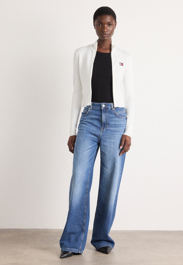 ZIP HIGH NECK CARDIGAN - Cardigan - ecru4