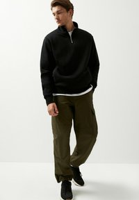 Next HALF ZIP FUNNEL NECK - Melegítőfelső - black