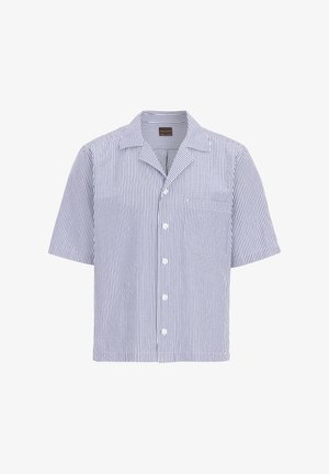 Oscar Jacobson, REG FIT CUBAN STRIPED - Overhemd - optical white