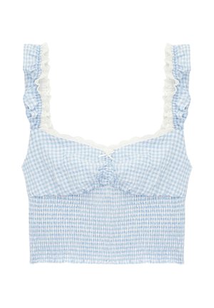 Koton, SLIM FIT RUFFLE BLOUSE . - Blusa - blue