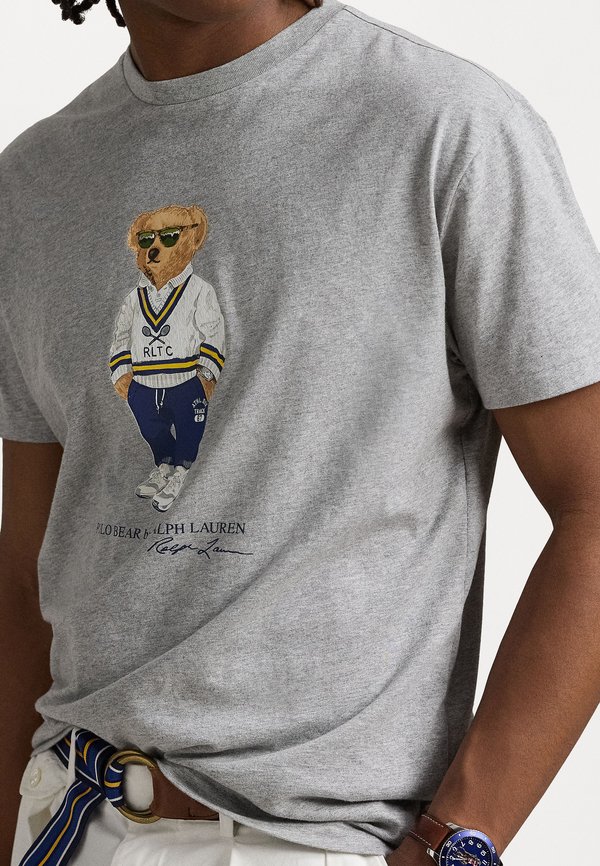 CUSTOM SLIM FIT POLO BEAR JERSEY T-SHIRT - Print T-shirt -  andover heather2