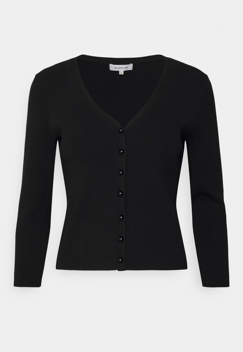 Damen Strickjacken | ANDIATA STACIE Strickjacke black/schwarz - MG43552 Damen Strickjacken | ANDIATA STACIE Strickjacke black/schwarz - MG43552