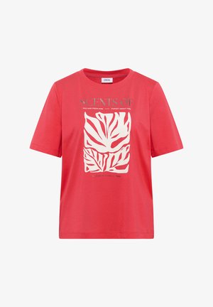 Cecil, T-SHIRT WITH ROUND NECK AND FRONT PRINT - Camiseta estampada - coral