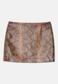 ELANA SNAKE SKIRT - Minigonna - camel/black