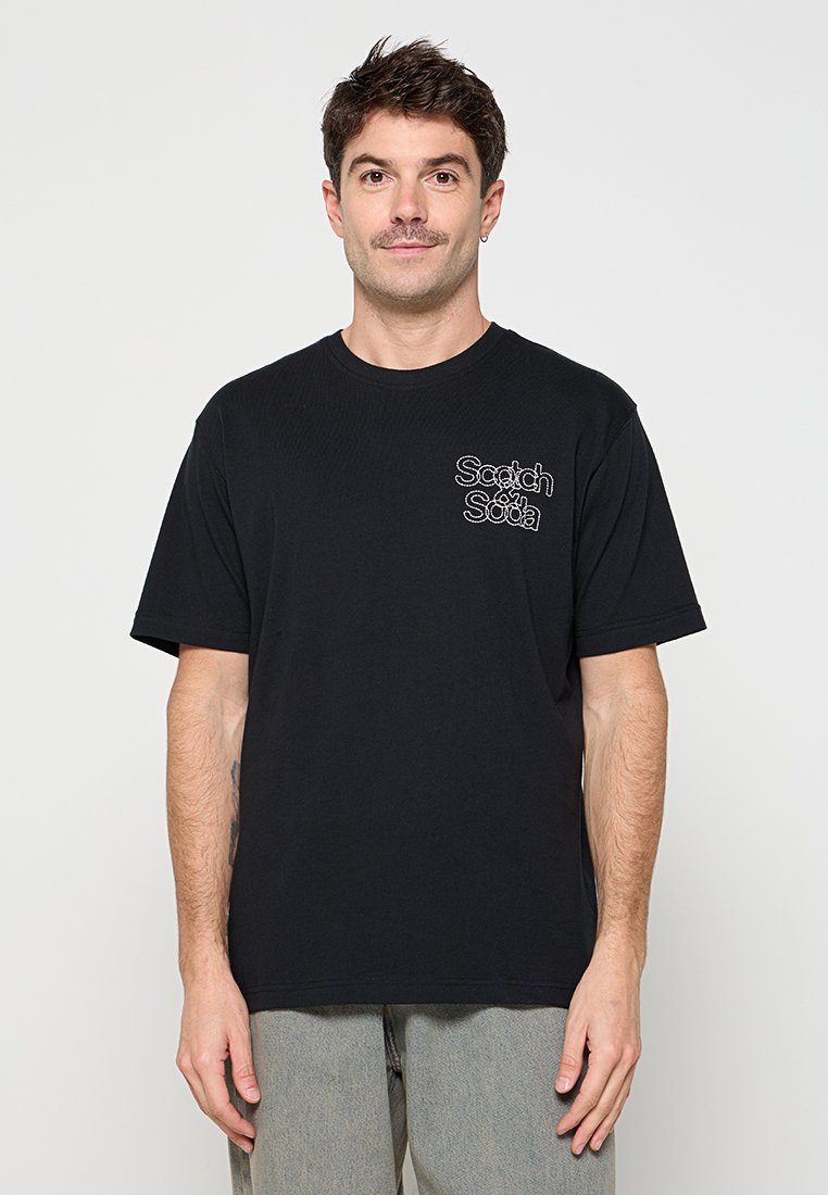 Scotch & Soda T-shirt print antraciet