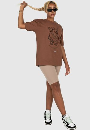 MJ Gonzales PAISLEY HEAVY OVERSIZED TEE - T-shirt imprimé - bark