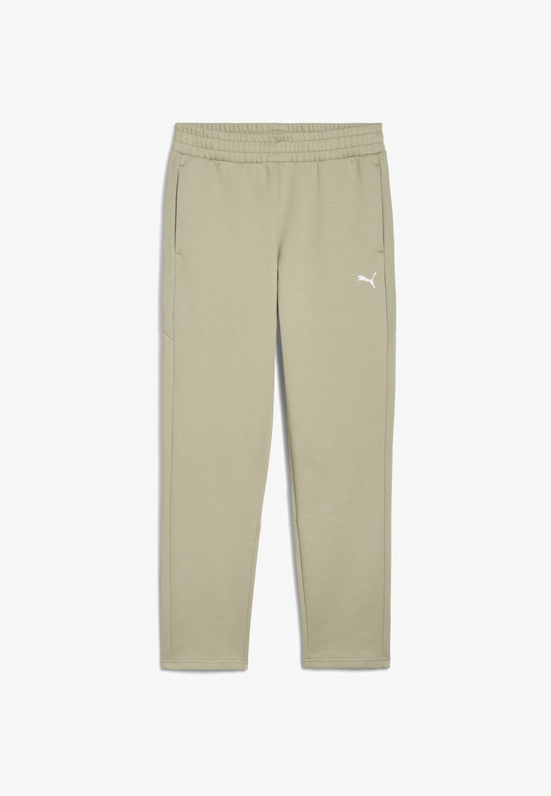 Puma sweatpants i ljus olivgrön, med mjuk tygkonstruktion, slim fit-design, elastisk midja och sidofickor. Vit logodetalj.