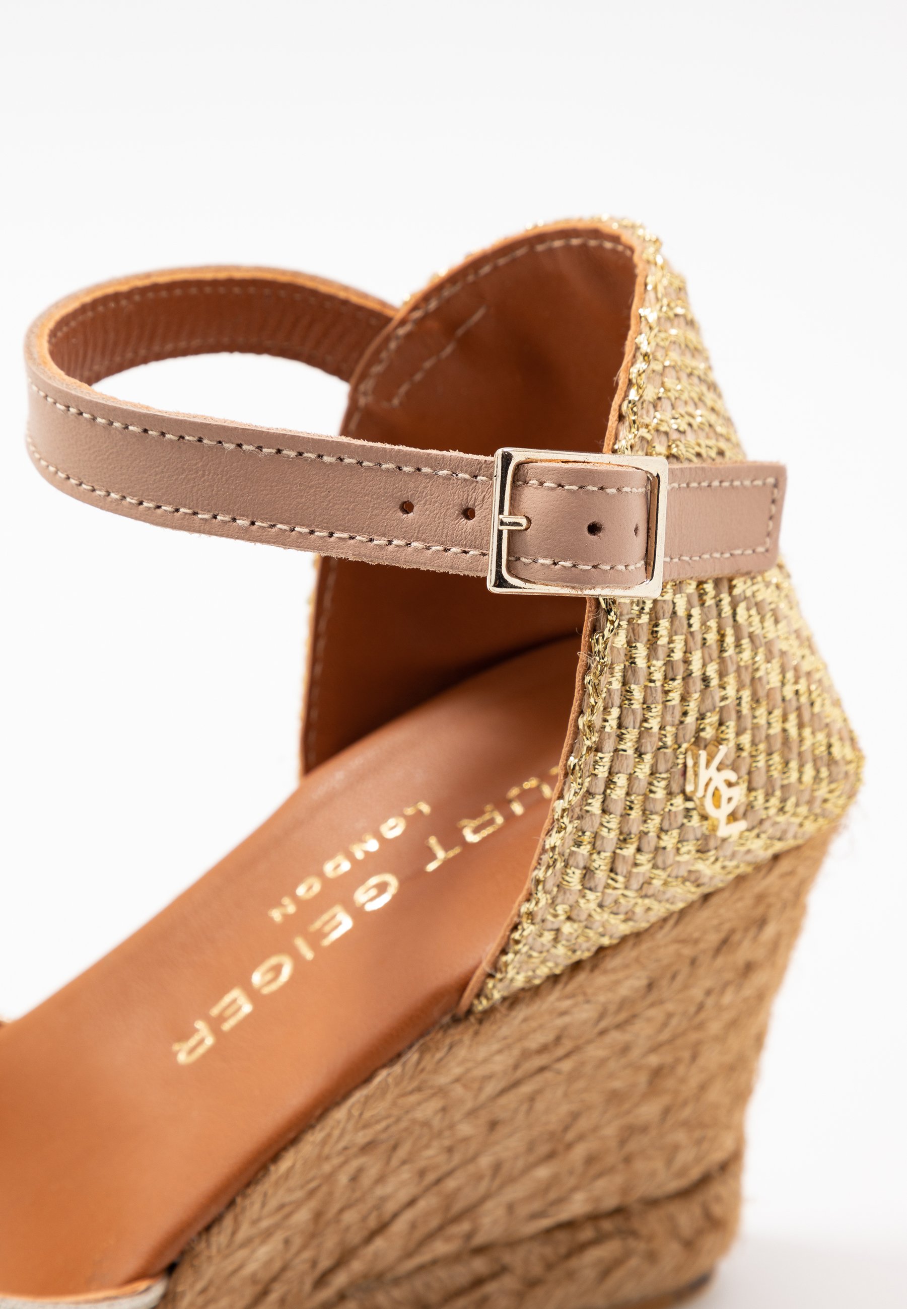kurt geiger gold wedges