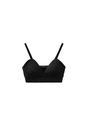Stradivarius, CROPPED CORSET TOP - Débardeur - black