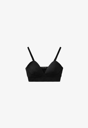 Stradivarius, CROPPED CORSET TOP - Débardeur - black