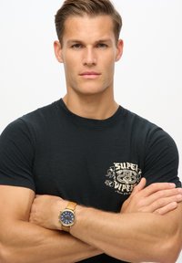 Superdry & Co RETRO ROCKER GRAPHIC  - T-shirts print - black