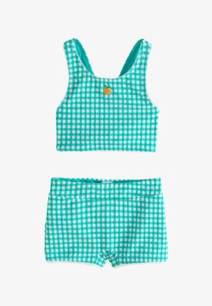 Next, REGULAR FIT - SHORT - Bikiinid - green white gingham
