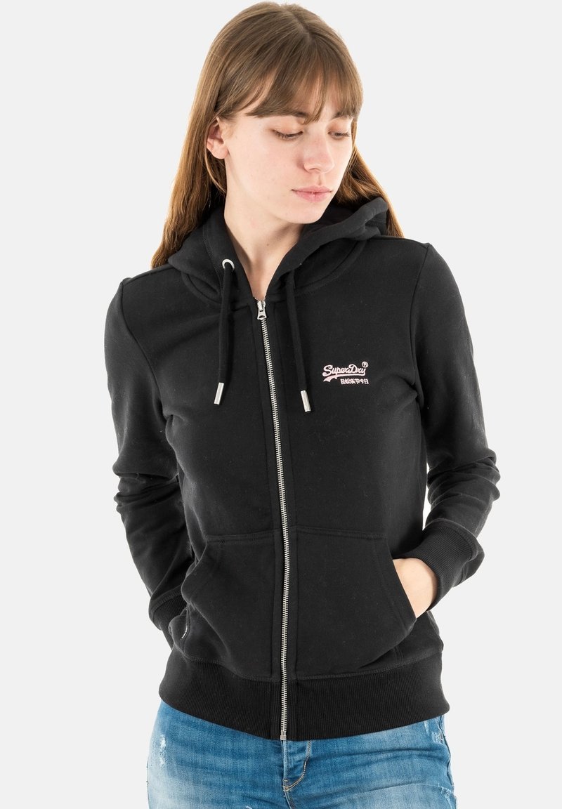 Superdry Sweat zipp?� - noir - ZALANDO.FR