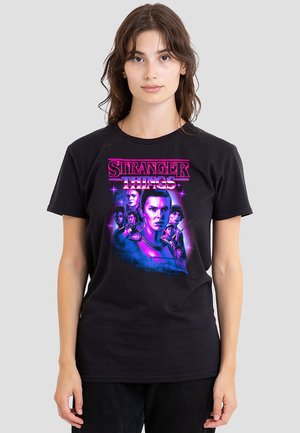 STRANGER THINGS RETRO GROUP LOGO - T-Shirt print - black