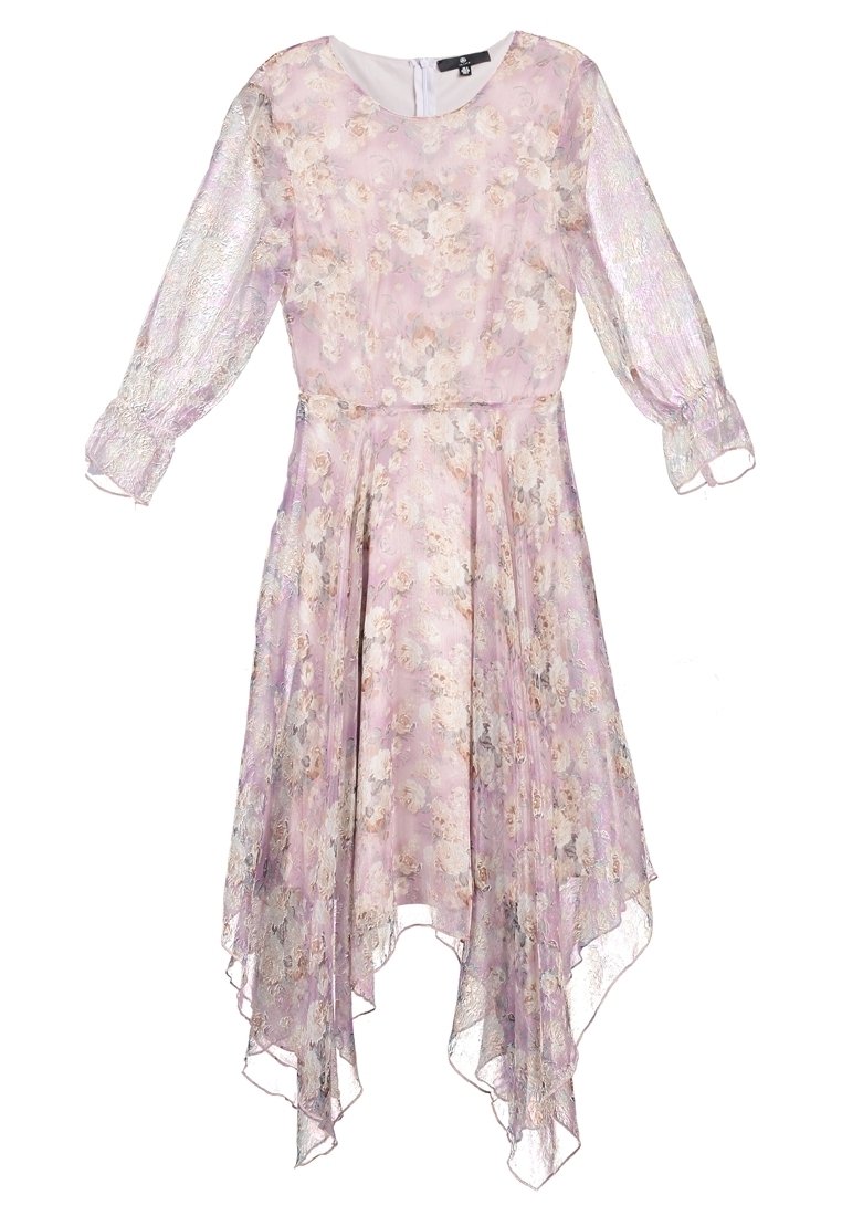 missguided lilac lace dress MISSGUIDED Lilac Lace Up Puff Ball Mini DressMISSGUIDED