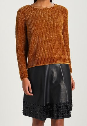 Striktrøje - mustard yellow