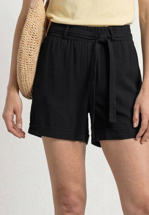Street One, HIGH WAIST SHORTS MIT GÜRTEL - Short - black