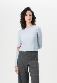 Vero Moda VMBERLIN WIDE PANT - Bukse - dark grey/black