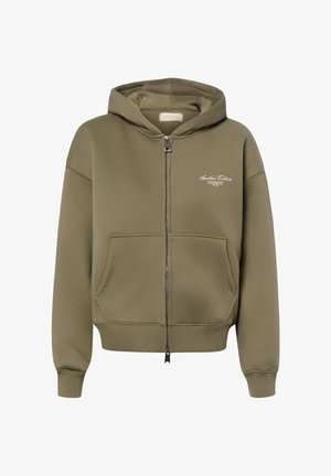 Another Cotton Lab, Zip-up sweatshirt - schilf weiß