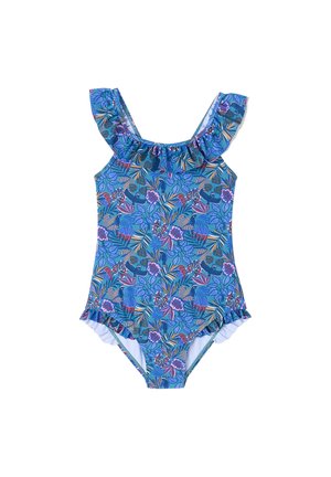 Vertbaudet, VERTBAUDET BADEANZUG MIT VOLANTS MÄDCHEN FAMILIEN-CAPSULE LIBERTY - Swimsuit - blau