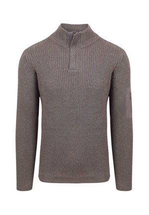 Suitable MOU HALF ZIP - Trui - bruin taupe