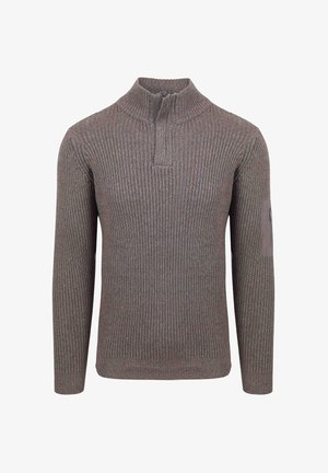 Suitable MOU HALF ZIP - Trui - bruin taupe