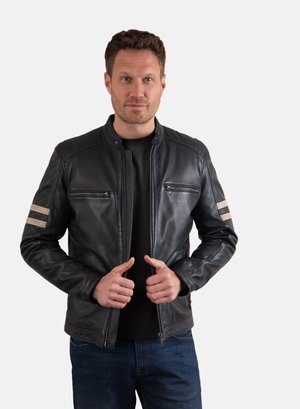 RACER CHARLIE - Leather jacket - navy